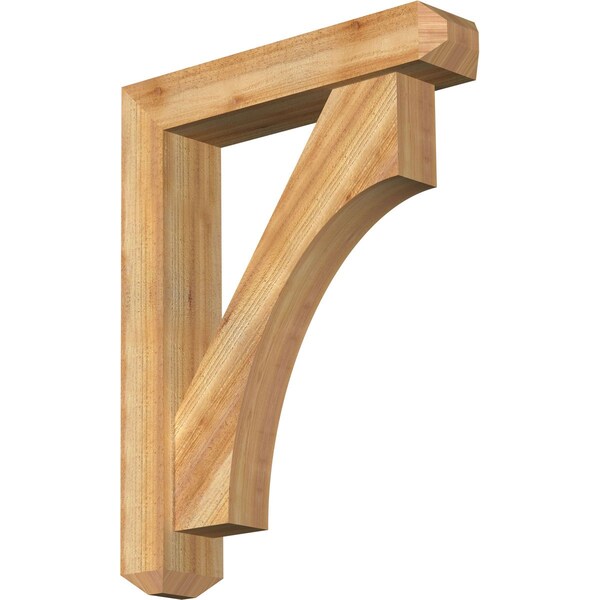 Ekena Millwork Westlake Craftsman Rough Sawn Bracket w/ Offset Brace, Western Red Cedar, 6"W x 28"D x 36"H BKT0604X28X36WTL04RWR - main